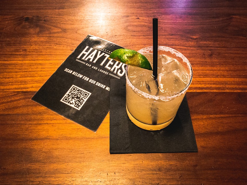 Hayter's has a full cocktail menu including a margarita (shown here) and smoked Old Fashioned. - SEAN WELCH