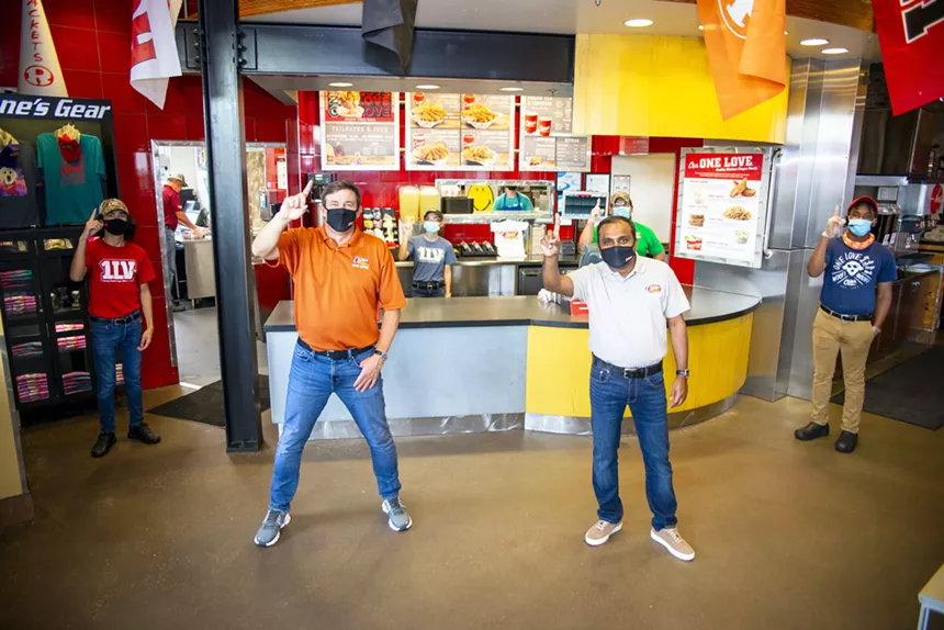 Amidst a tight labor market, corporate employees have been sent to work in Cane's restaurant - COURTESY OF RAISING CANE'S