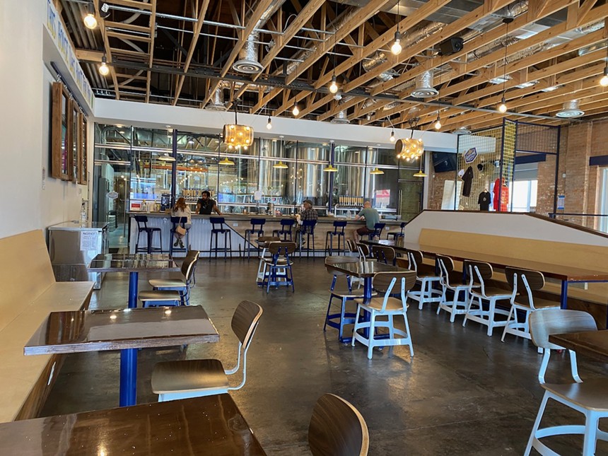 The taproom at Westlake Brewing, along with a large outdoor patio, was designed to be a community affair. - LAUREN DREWES DANIELS