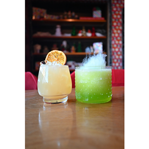 Santa's Hall at Trinity Groves features a selection of themed drinks. Guess which one is "The Grinch." - COURTESY OF TRINITY GROVES