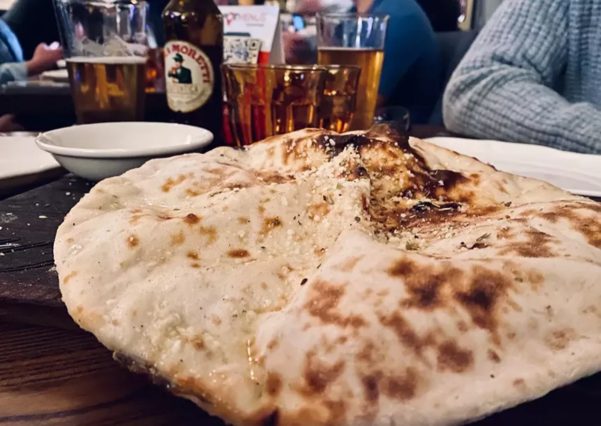 Freeform focaccia at Mio Nonno is fantastic and costs less than a water across the street at the American Airlines Center. - LAUREN DREWES DANIELS