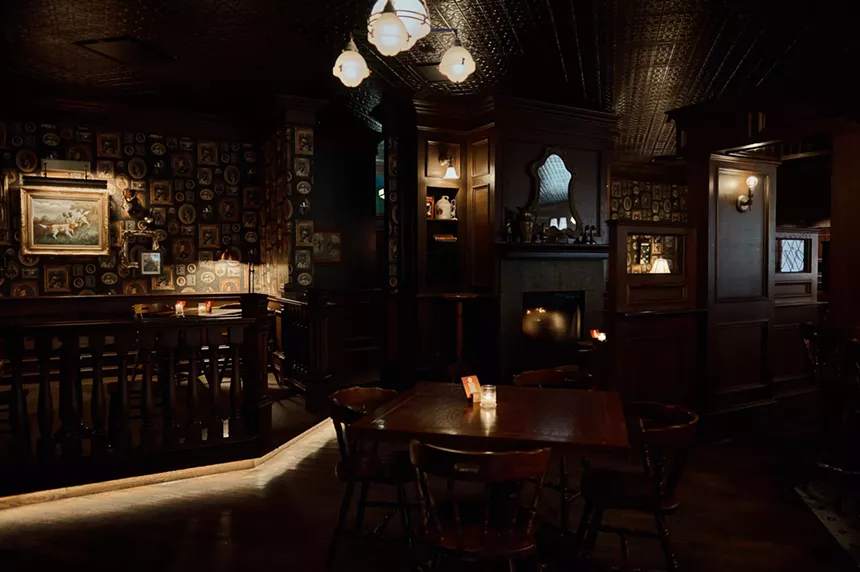 Lamplit nooks and a fireplace along with booths, there are plenty of cozy dining spaces. - ALISON MCLEAN