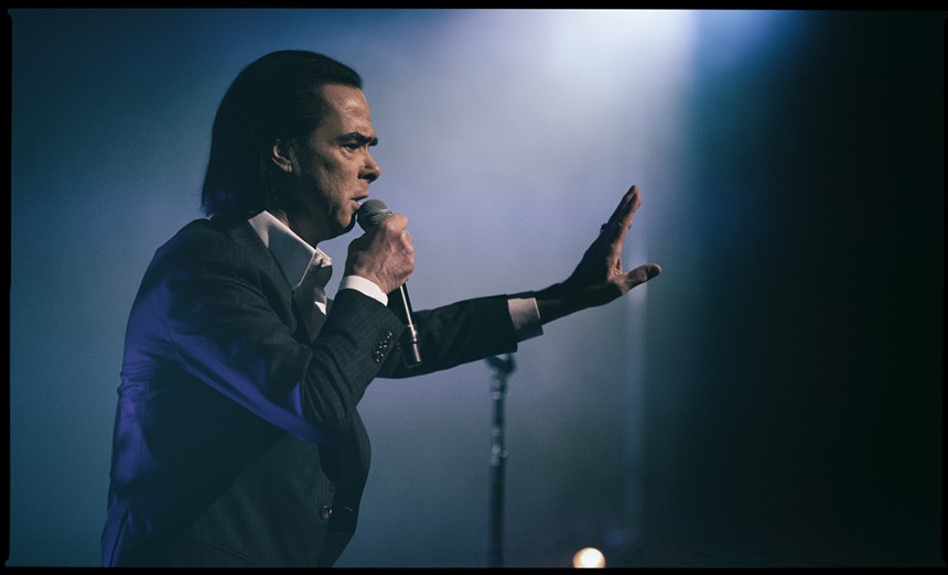 Nick Cave was a great showman at his weekend show in Dallas' Majestic Theatre. - MIKE BROOKS