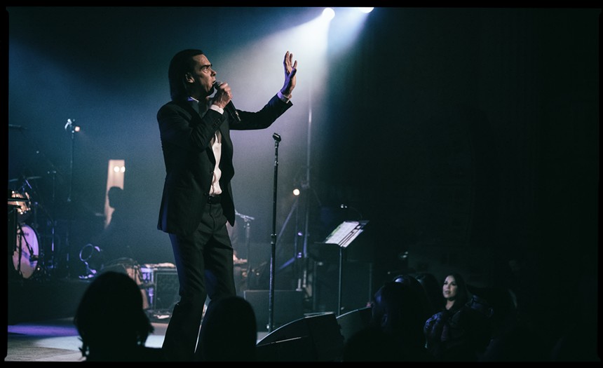 Nick Cave was simply perfect at his Dallas show with Warren Ellis. - MIKE BROOKS