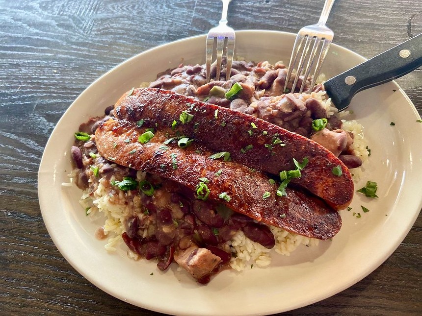 Red beans and rice with andouille sausage - ANGIE QUEBEDEAUX