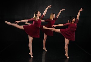 Hannah Scott, Heather McKay and Ema Borras perform Guardians, featured in 6 o'Clock Dance Theatre's season finale - RUSTY HANN PHOTOGRAPHY