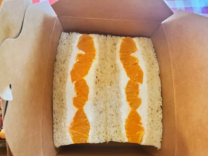 Oranges and Cream Sando. Originally was supposed to be a Texas Peaches and Cream Sando. - CHANCE TOWNSEND