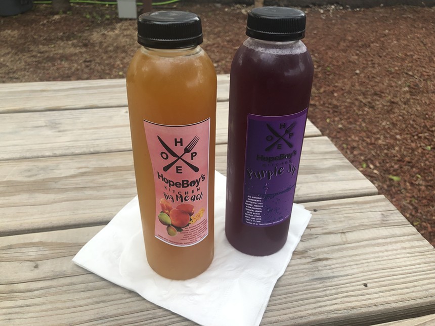 Alexander has two types of teas he sells along with his food: the Big Meach and Purple Sip.  - ALEX GONZALEZ
