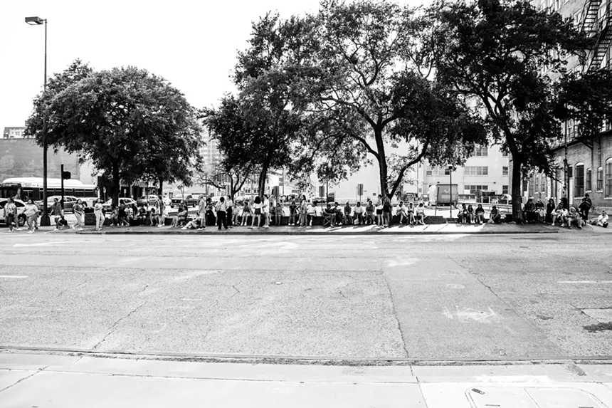 More fans waiting for the "sign of the times" that Styles' pop-up had opened in Dallas. - VERA "VELMA" HERNANDEZ