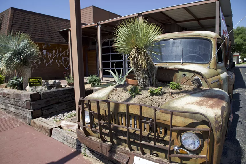 The old truck is in the new location. - COURTESY OF HOLLAND SANDERS