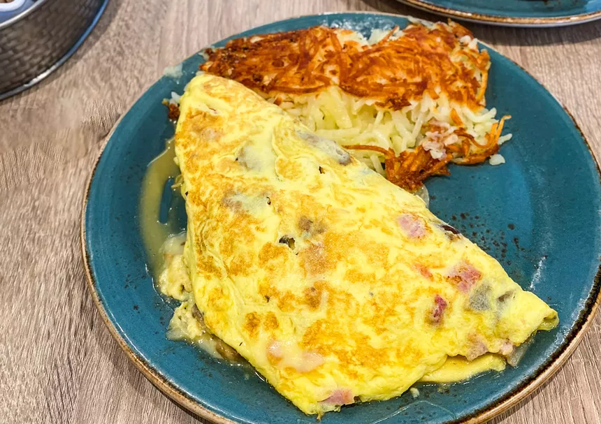 Wild Mushroom omelet - provolone cheese, prosciutto, and herb roasted  mushrooms - HANK VAUGHN