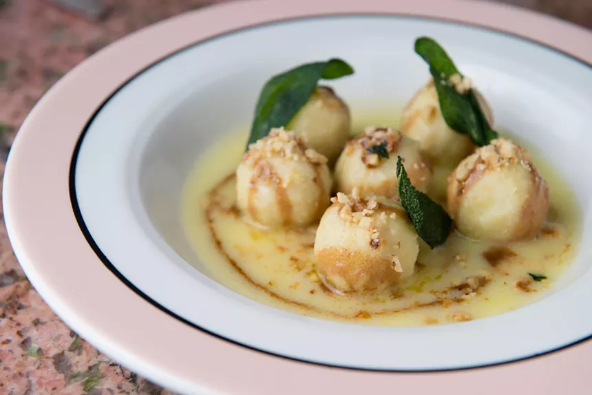 Ricotta gnudi in The Charles - ALISON MCLEANS
