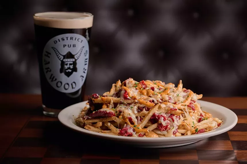 Rueben fries and a Guinness at Harwood Arms