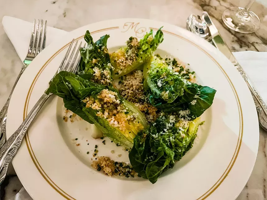 gem Ceasar salad at Mister Charles