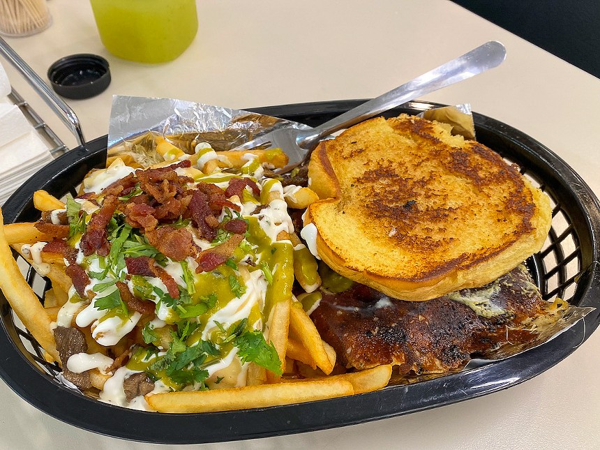 Pacheco Taco and Burger grilled cheese and asada fries