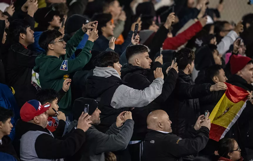 Fans in Dallas take pictures during the match between FC Dallas and Inter Miami.