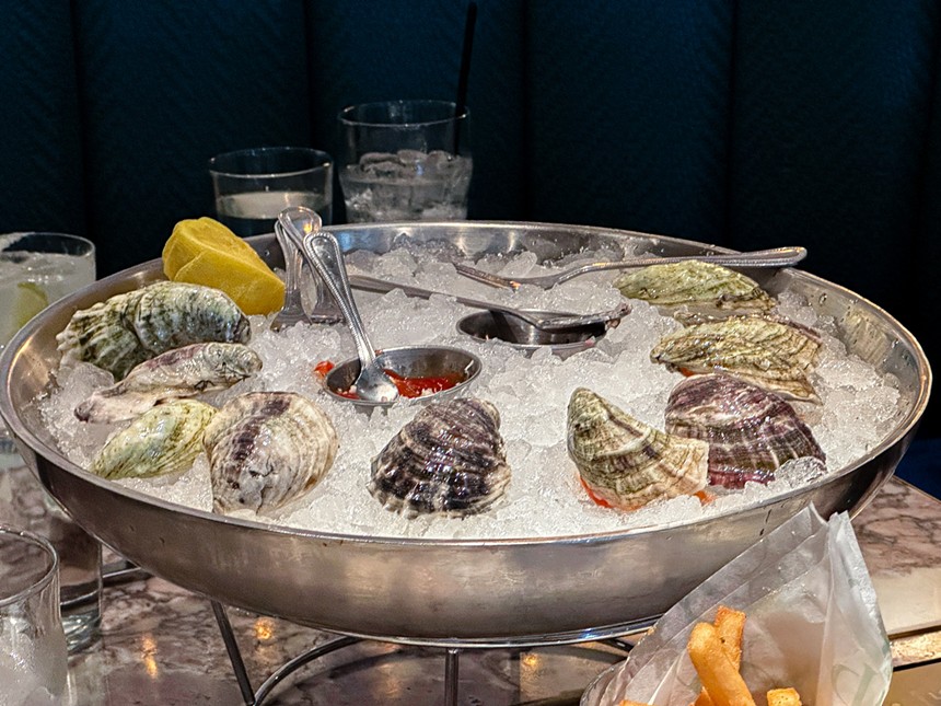 An order of oysters at Green Point Seafood in Dallas
