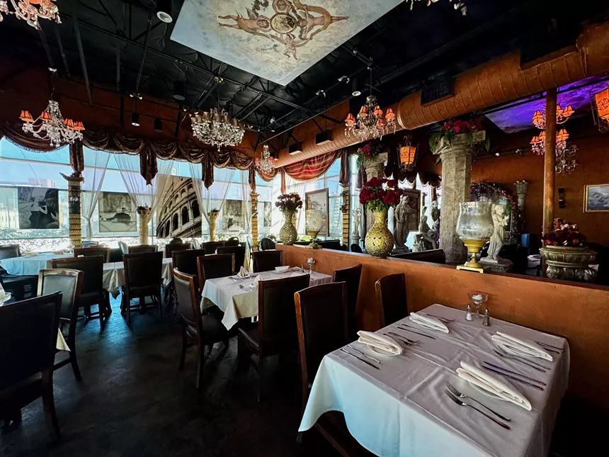 The dining room at Bellini's in Dallas