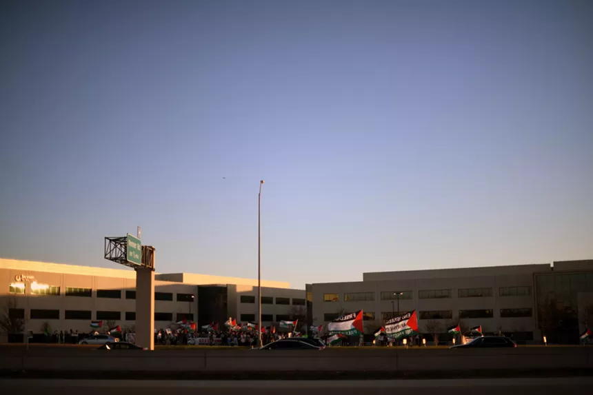 Rally for Palestine at Raytheon in Richardson