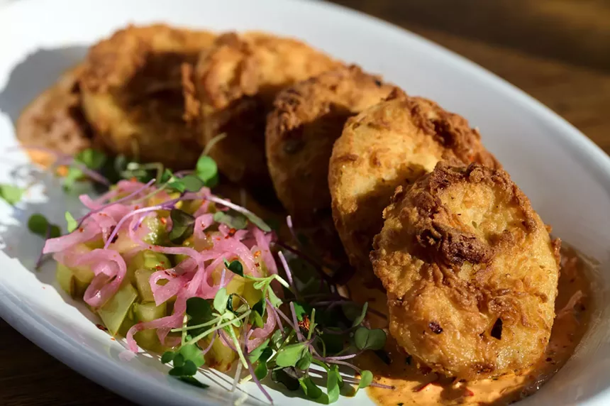 A Frisco's Heritage Table restaurant, the fried green tomatoes are extraordinary.