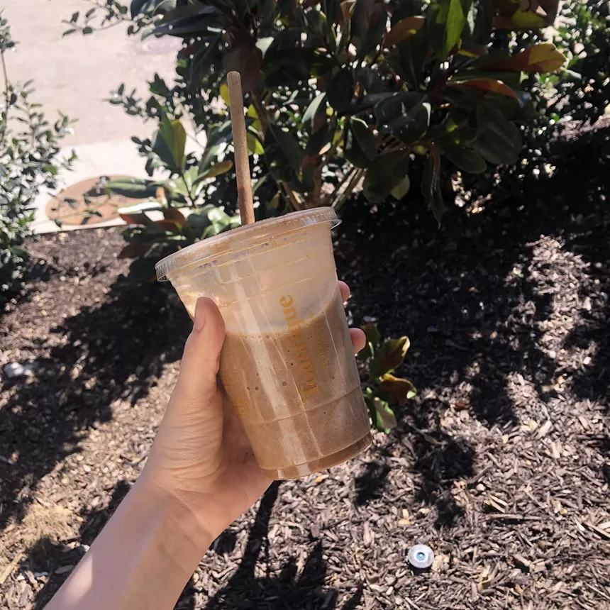 An iced brew smoothie from Toastique