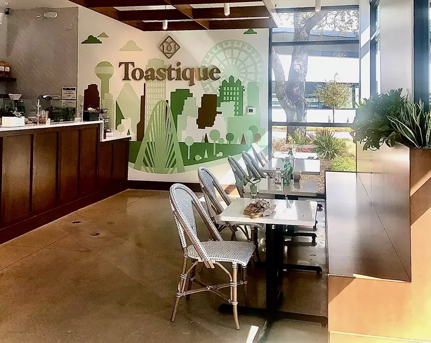 the interior of toastique in addison.