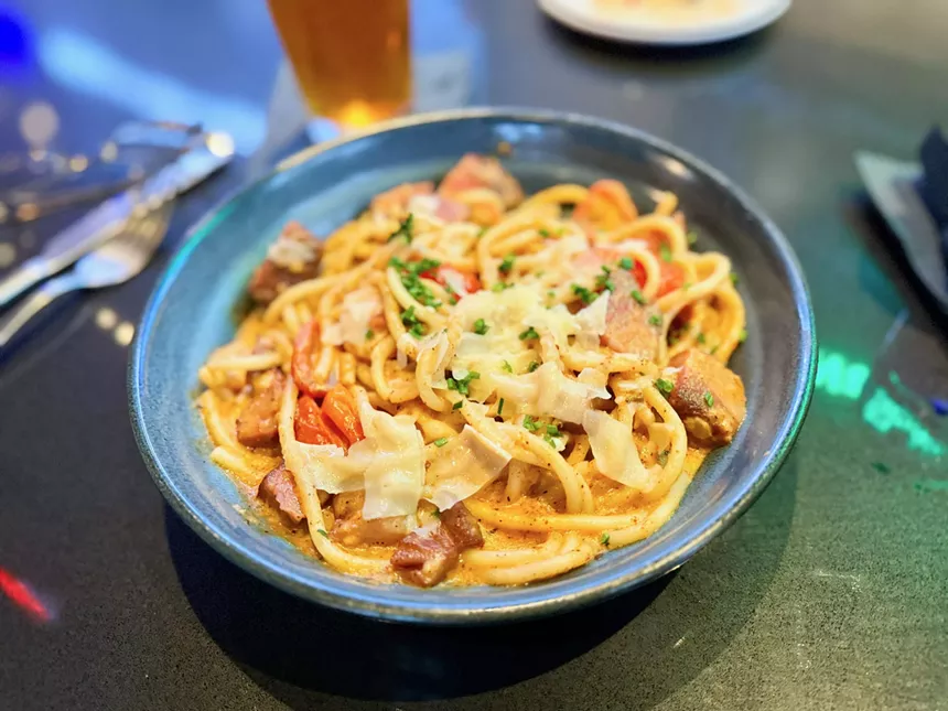 bucatini pasta at the operator's club in dallas