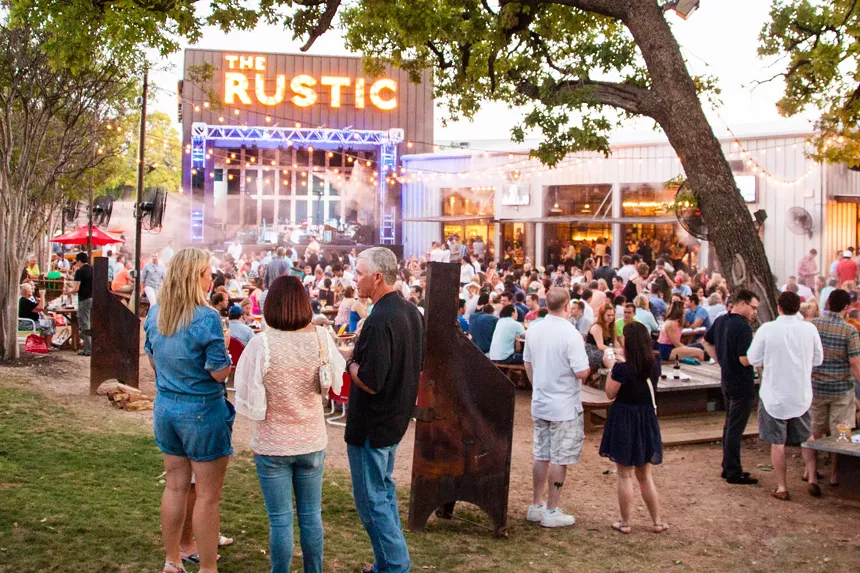 A view from the patio at The Rustic in Dallas.