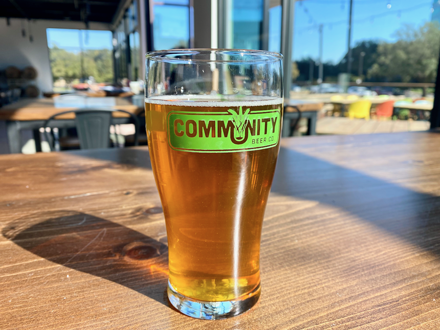 A glass of IPA from Community Beer Co. in Dallas