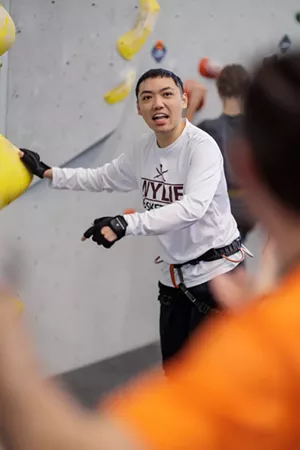 Indoor rock climbing