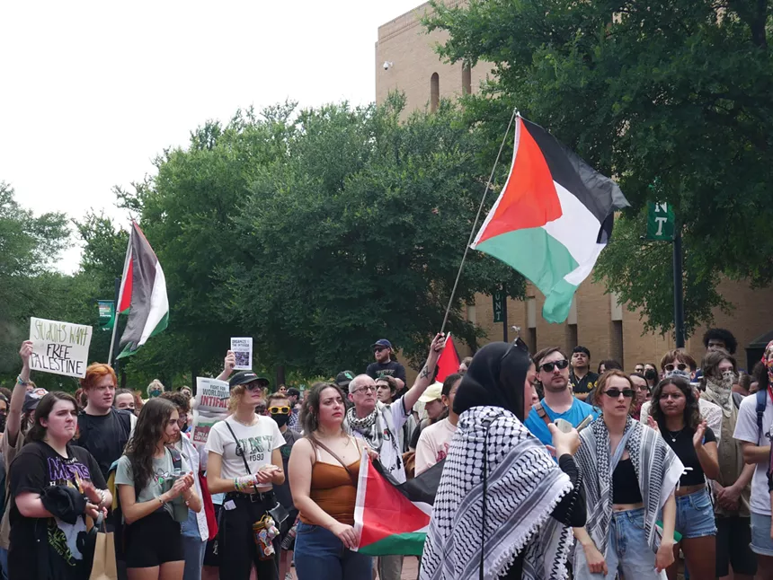 College campus protest