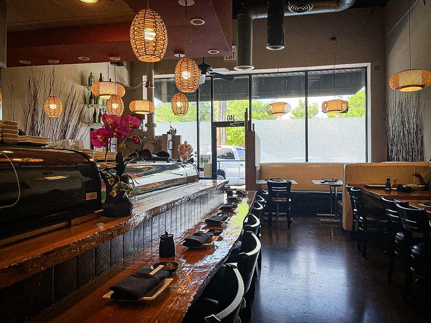 Maji Sushi dining room in Dallas.