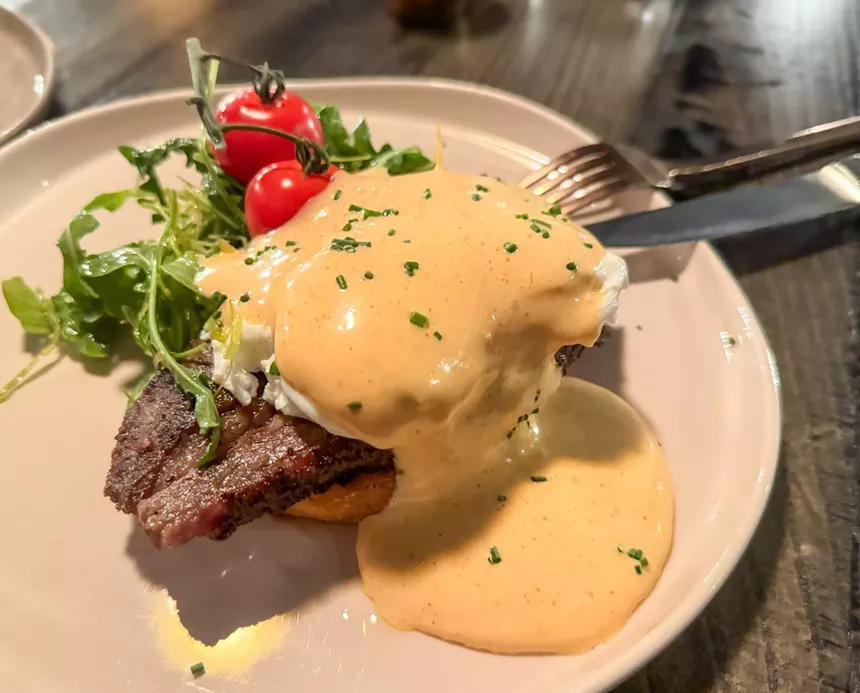 Texas wagyu benedict at the Saint