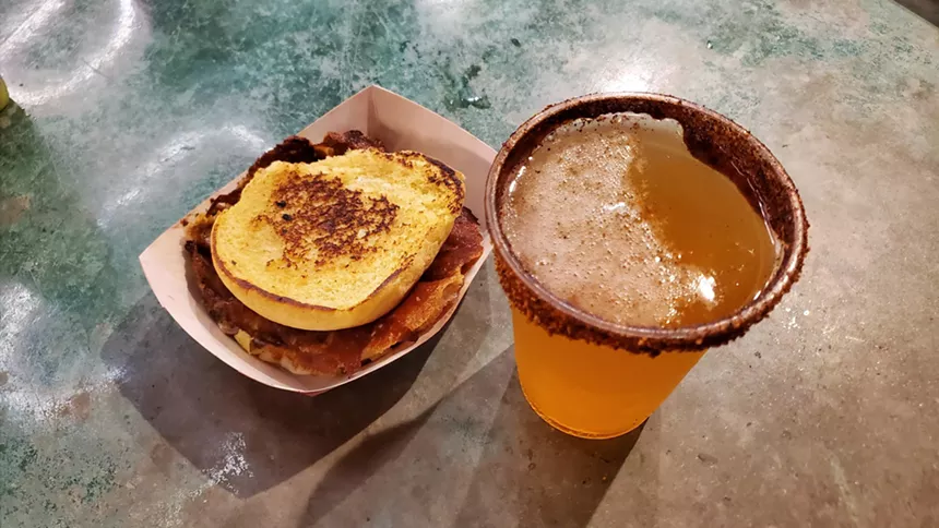 The barbacoa grilled cheese with worth a trip to Four Corners.