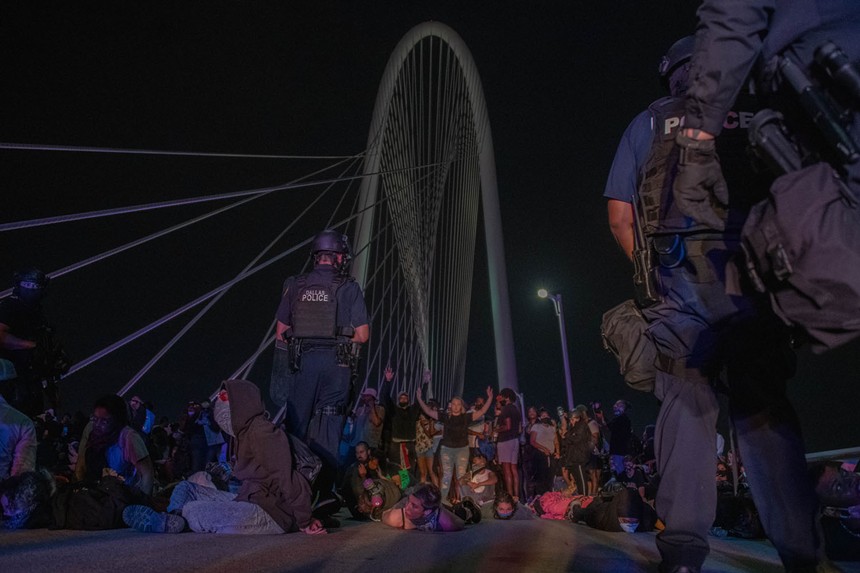 The Margaret Hunt Hill Bridge in Dallas.