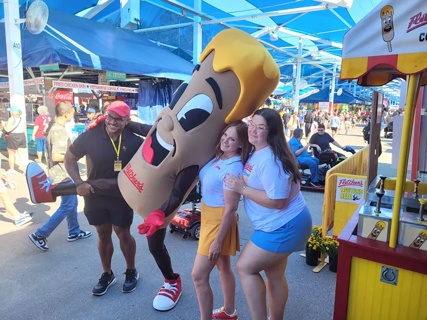 the fletchers and a corny dog mascot