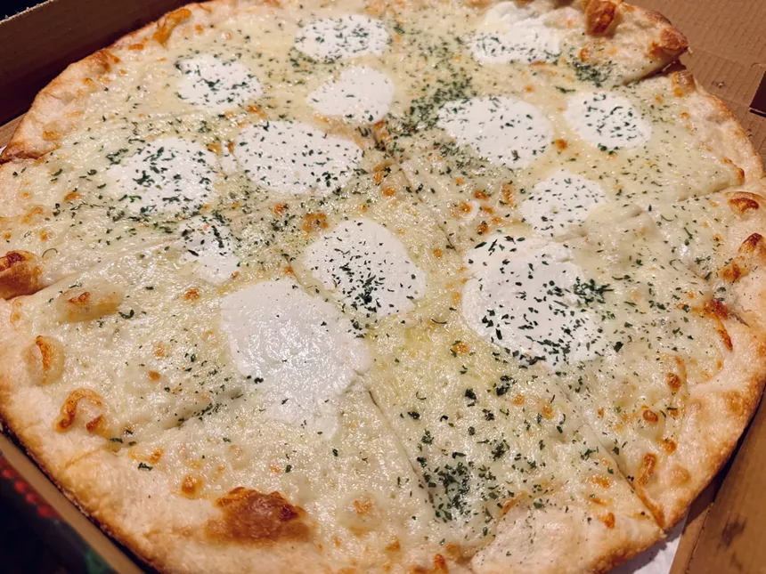 While Walker pizza at Good Side Pizza.
