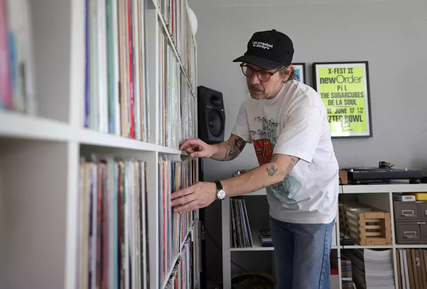 A look inside DJ Sober's vinyl collection.