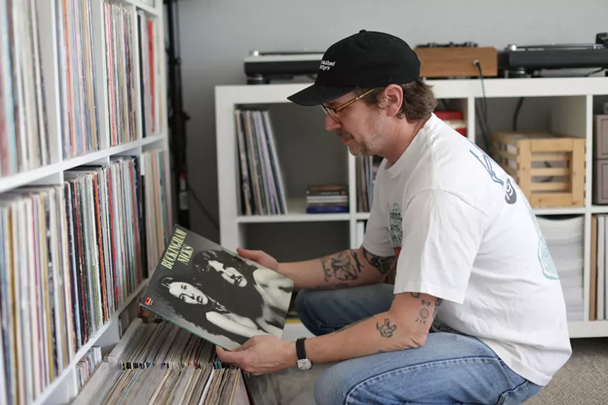 A look inside DJ Sober's vinyl collection.