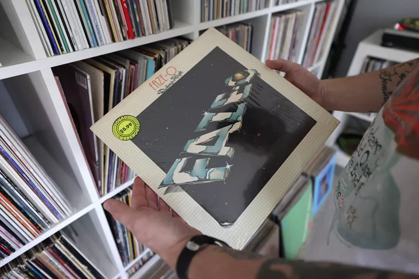 A look inside DJ Sober's vinyl collection.