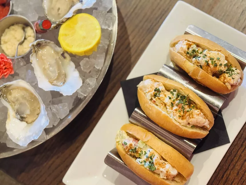 Oysters and lobster rolls at The Glen.