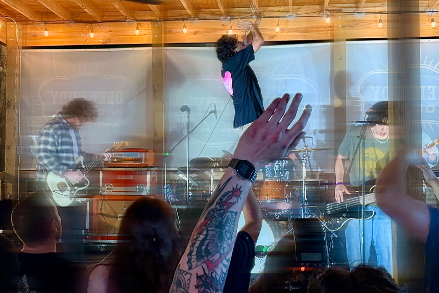 Band performing on stage