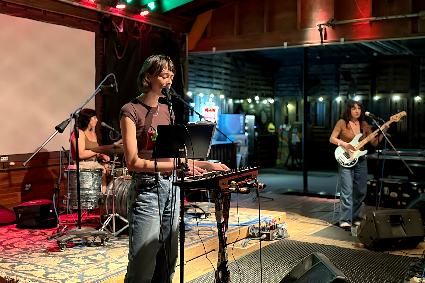 Band performing on stage