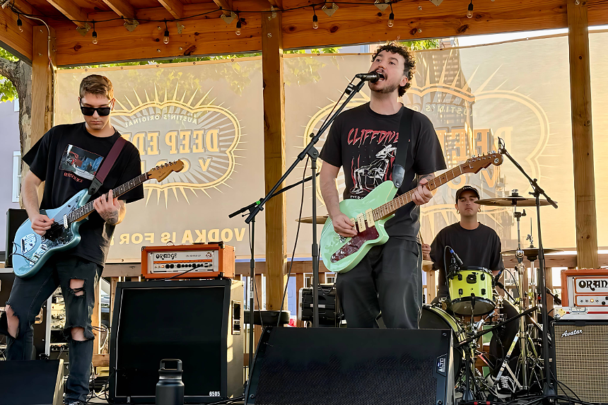 Band performing on stage