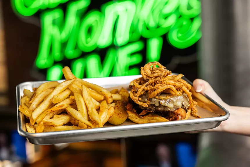 the burger at Gas Monkey Icehouse