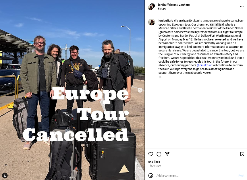 Band at airport