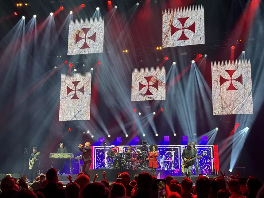 A band performing on stage