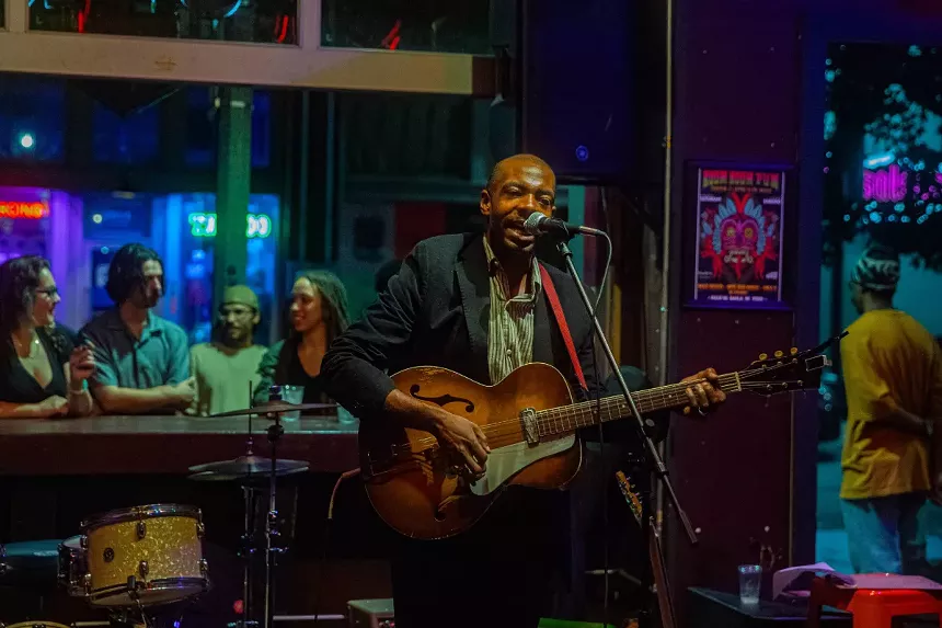 Man singing on stage