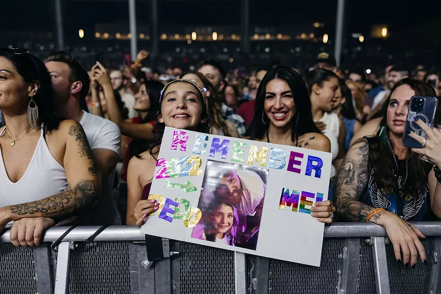 A crowd at a concert
