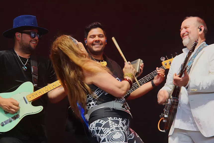 Band performing on stage